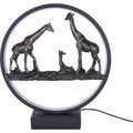 Savannah Decorative Lamp — Giraffe Family in an LED Ring