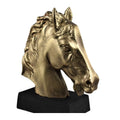 Golden Stallion Sculpture — Horse Head
