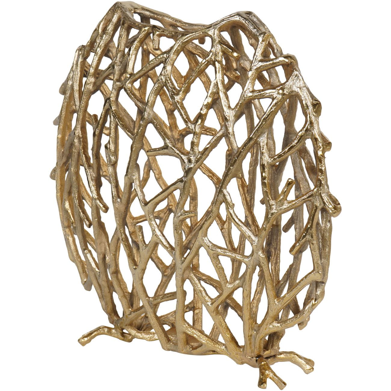 Golden Nest Sculpture — Openwork Decorative Form