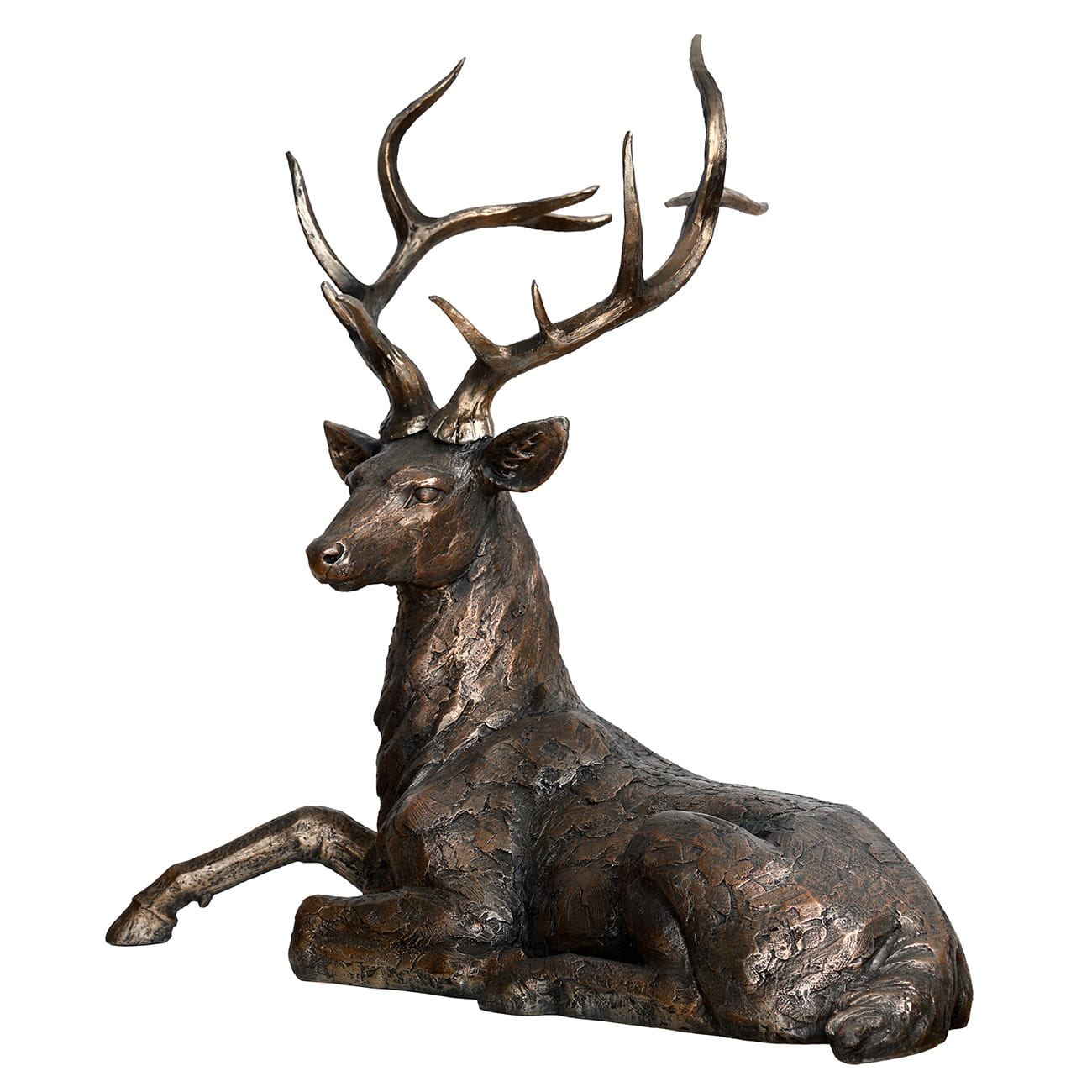 King of the Forest Sculpture — Resting Stag